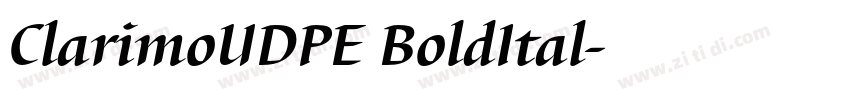 ClarimoUDPE BoldItal字体转换